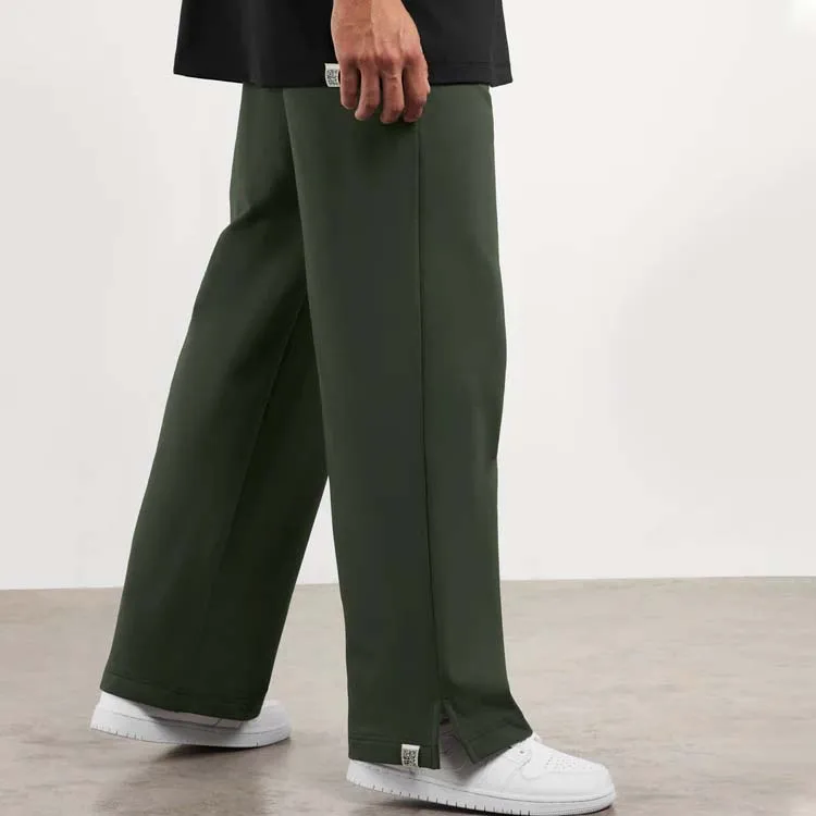 Customized Mens designer baggy pants 100% cotton Plus Size straight leg wide leg joggers casual pants men