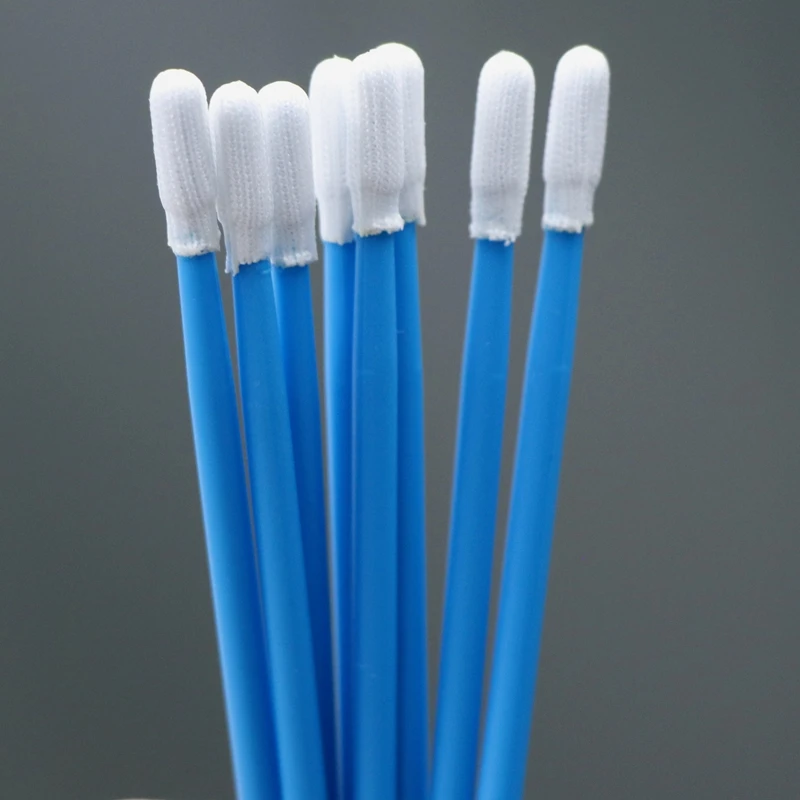 743 Lint Free Small ESD Cleanroom Swab Factory Detailing Cleaning Polyester Swab Suppliers