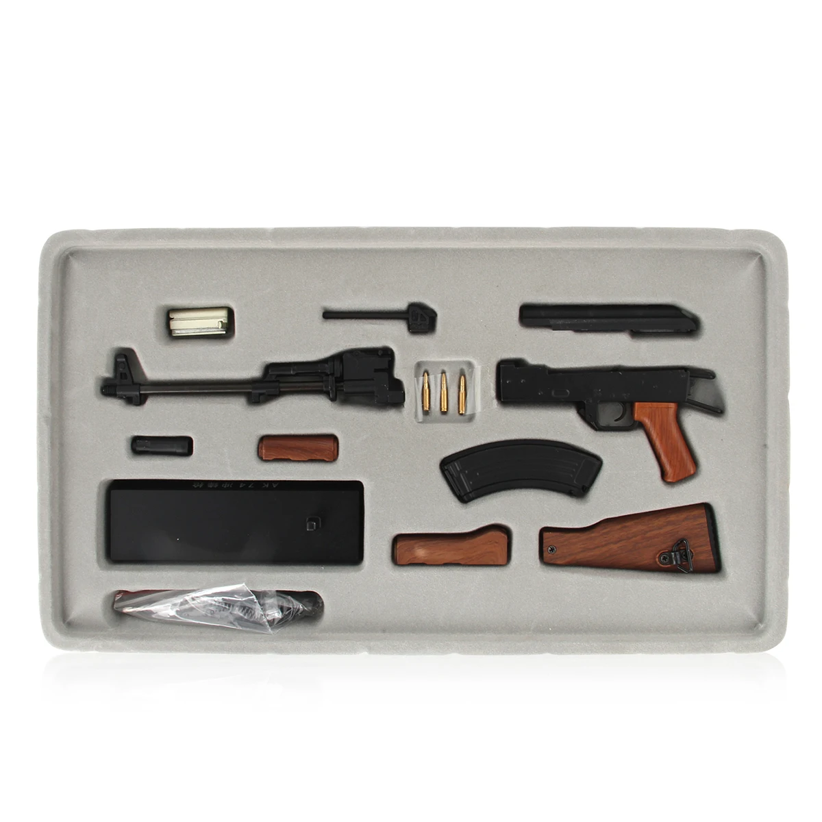Mini AK47 Rifle Removable Metal Diecast Alloy Model Gun Toys Sets