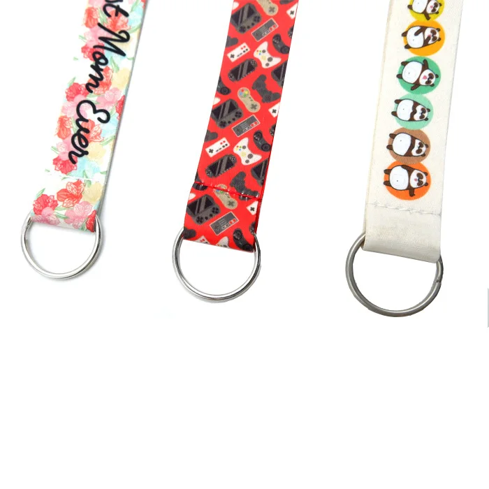 
Custom 25mm blank sublimation funny girl mini keychain lanyards for keys 