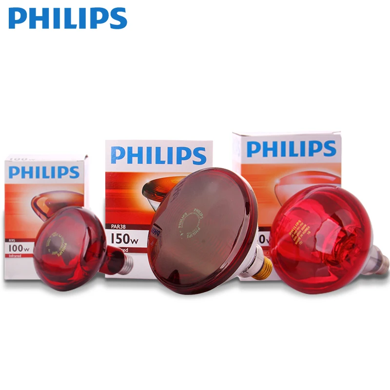 Philips Imported infrared electric baking lamp beauty salon warm lamp magic lamp electric baking bulb 100W150W250W
