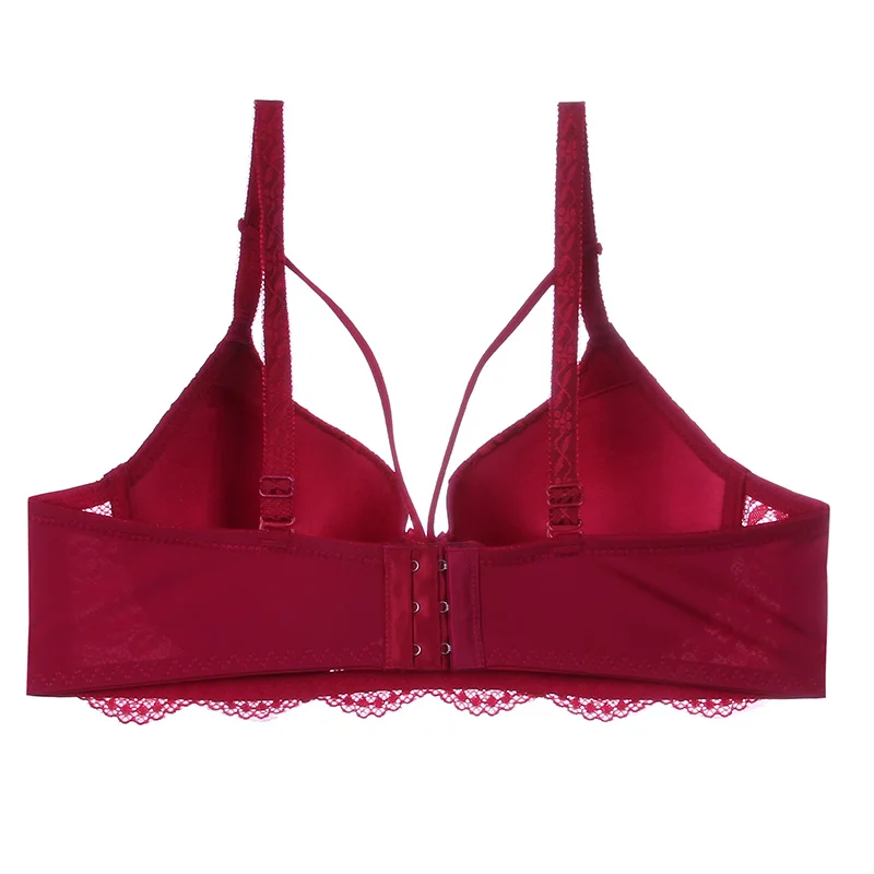 Sexy Breast Beauty Sujetador Lace Padded Ladies Push Up Bras Lingerie For Fat Women With G Strings