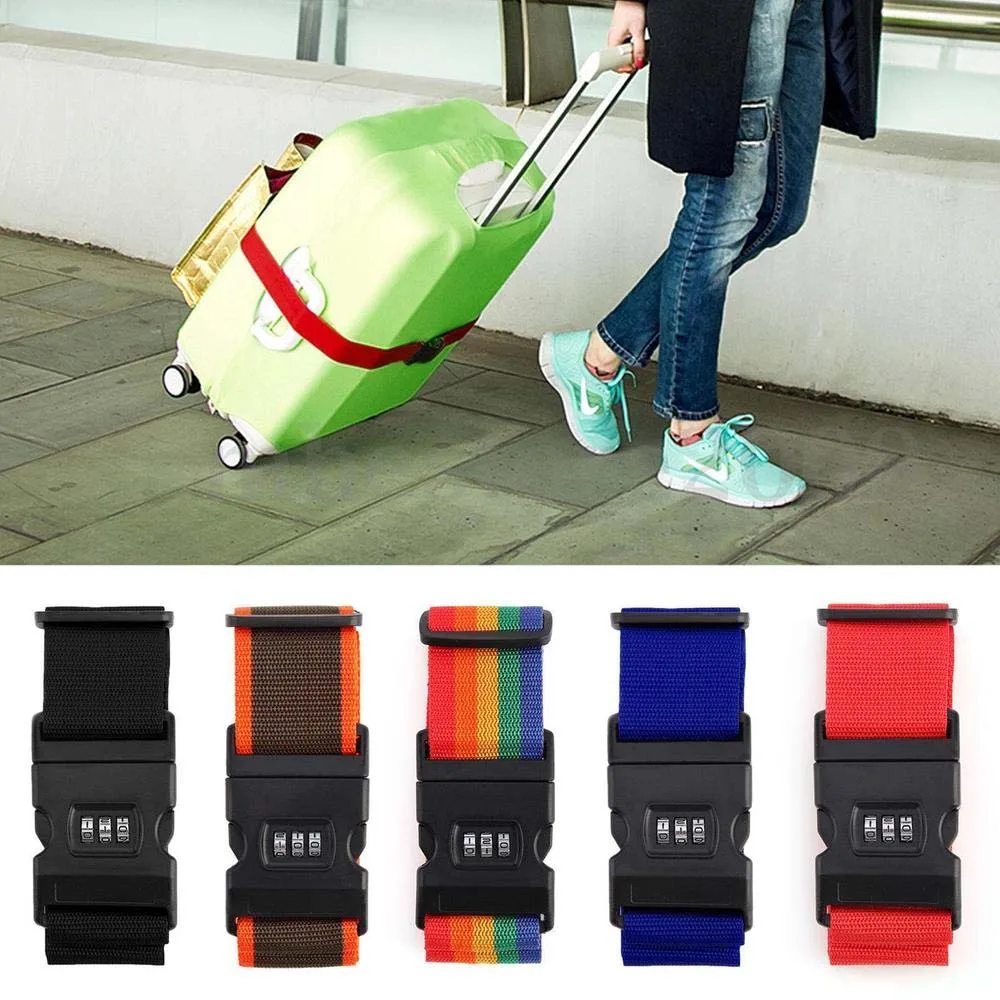 Travel Accessories Can Be Adjusted Luggage  Belt Suitcase Lock Buckle Strap Travel custom luggage strap