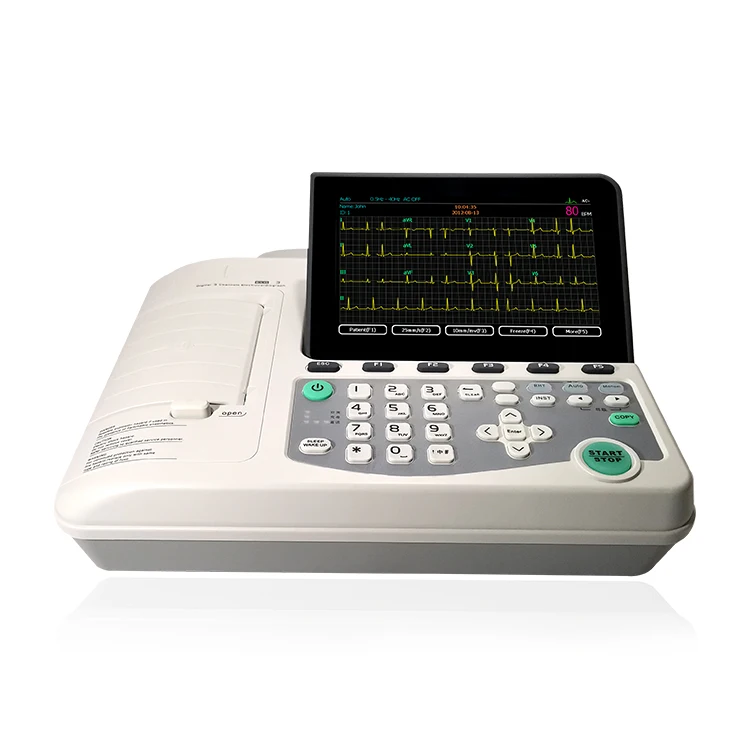 Portable ecg digital printer ekg device 12 channel ecg machine