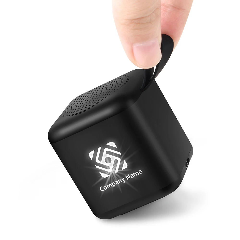 Promotional Mini Speaker with light up logo TWS Wireless speaker blue tooth