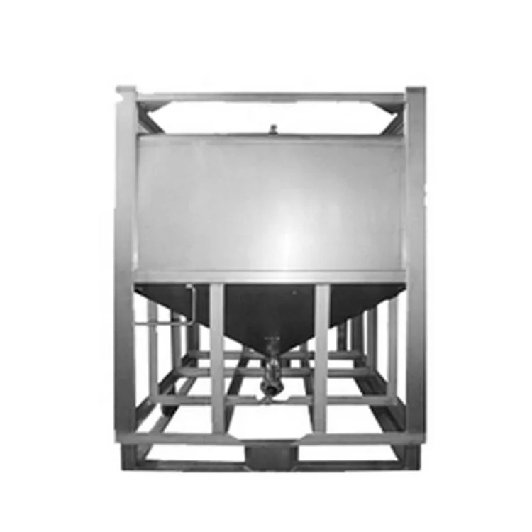 Chemical Storage Equipment of Stainless Steel Tanks IBC Tank Polishing Large Taper Stainless Steel Liquid Storage Tank 1000L