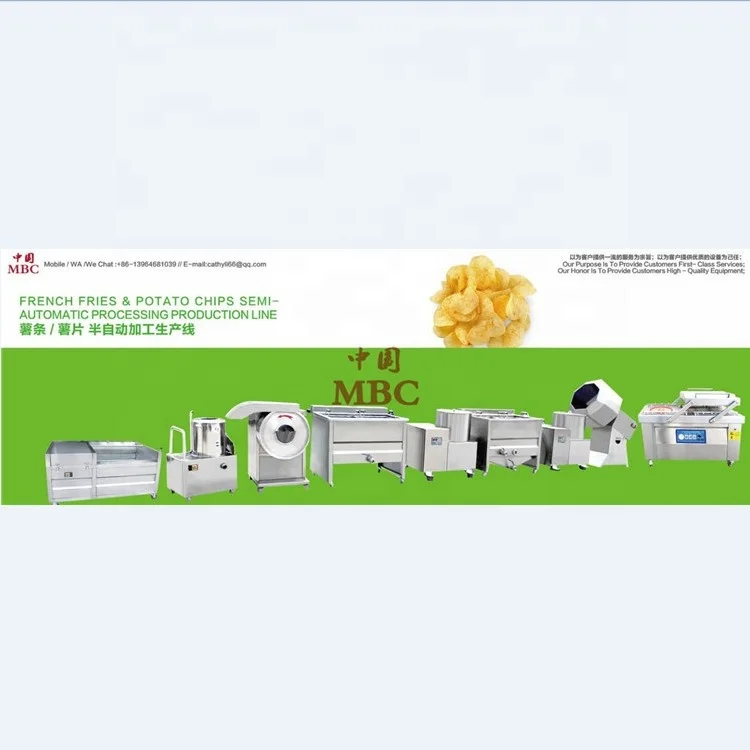
Small Scale Potato French Fries and Potato Chips Production line 
