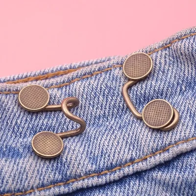 Magic device Nail free waist button removable button  big change to small jeans trousers waist adjustment button