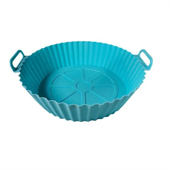 Hot selling air fryer silicone baking tray reusable BPA free food grade air fryer silicone inner lining heat-resistant baking tr