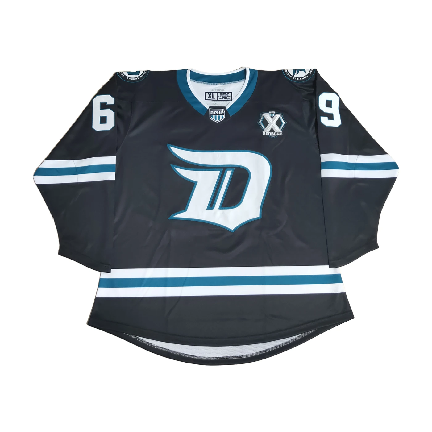 Custom long sleeve embroidery ice hockey team jersey uniforms