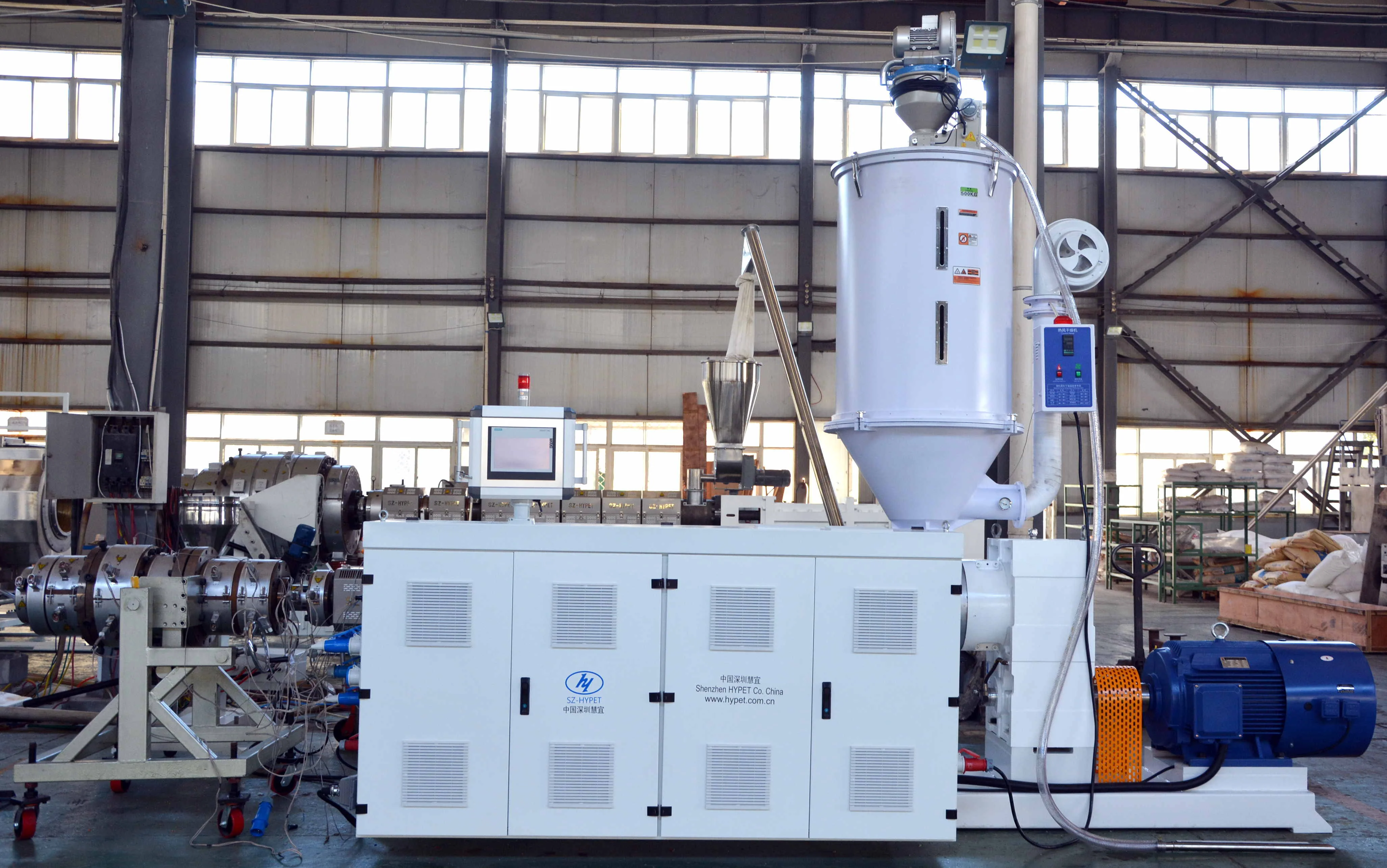High efficiency PE Extruder tube pipe profile Line PPR PE PVC extruder single screw extruder SJ45/33 MOTOR 22KW