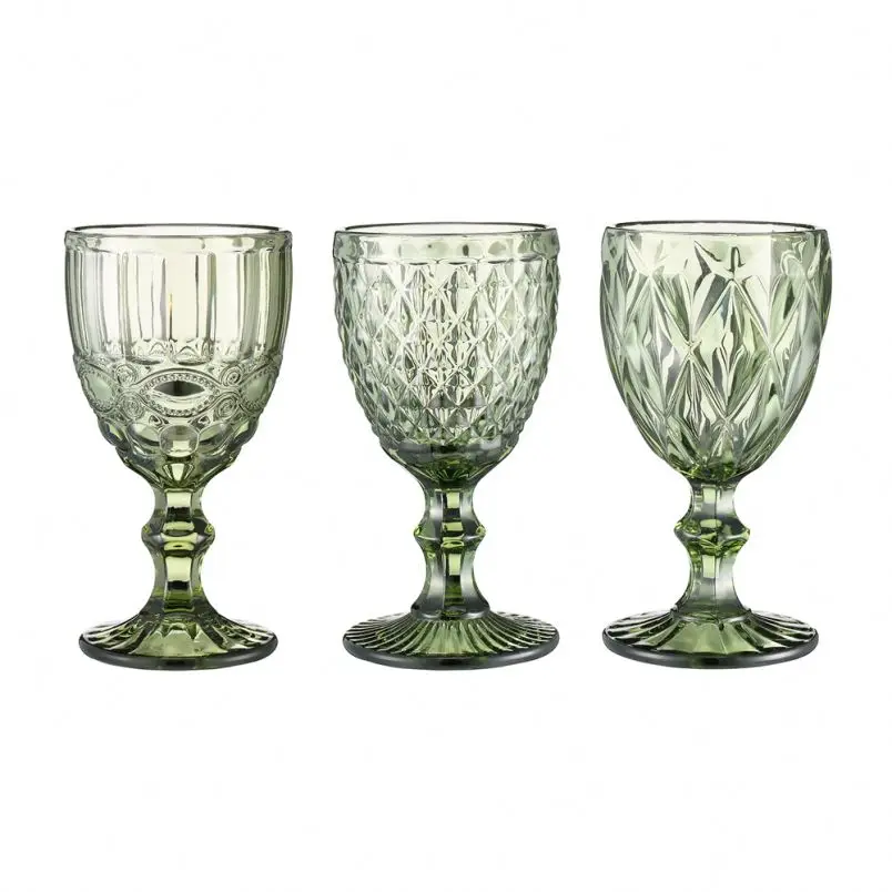 Stock Wholesale Good Quality Solid Color Wine Goblet Glasses