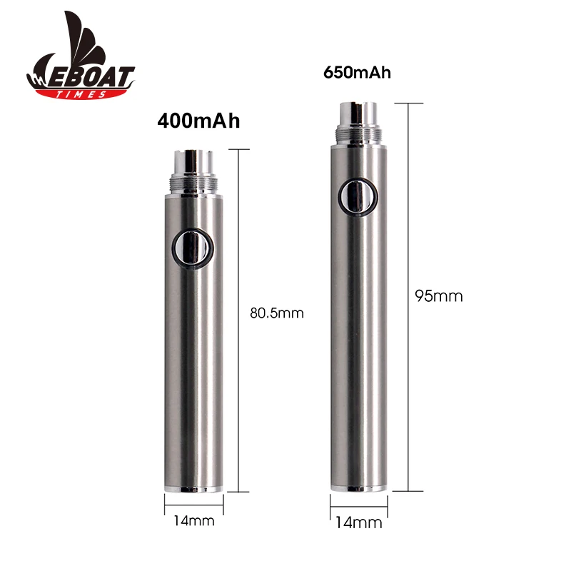 Eboattimes wholesale dual charging port variable voltage 510 thread vaporizer pen battery
