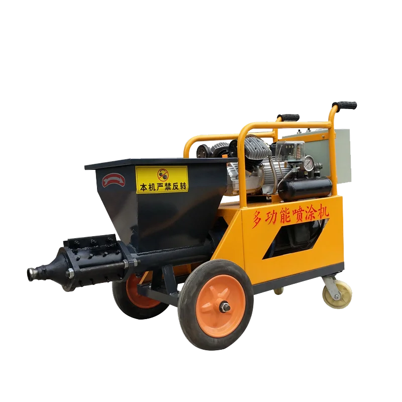 Chinese factory putty spraying machine  Automatic  shotcrete machine concrete spraying  With mixer plastering spraying machine