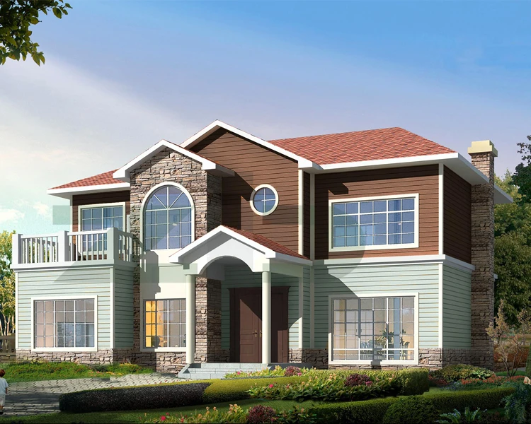 Modern modular light steel structure pre fabricated houses villas fabricated houses villas