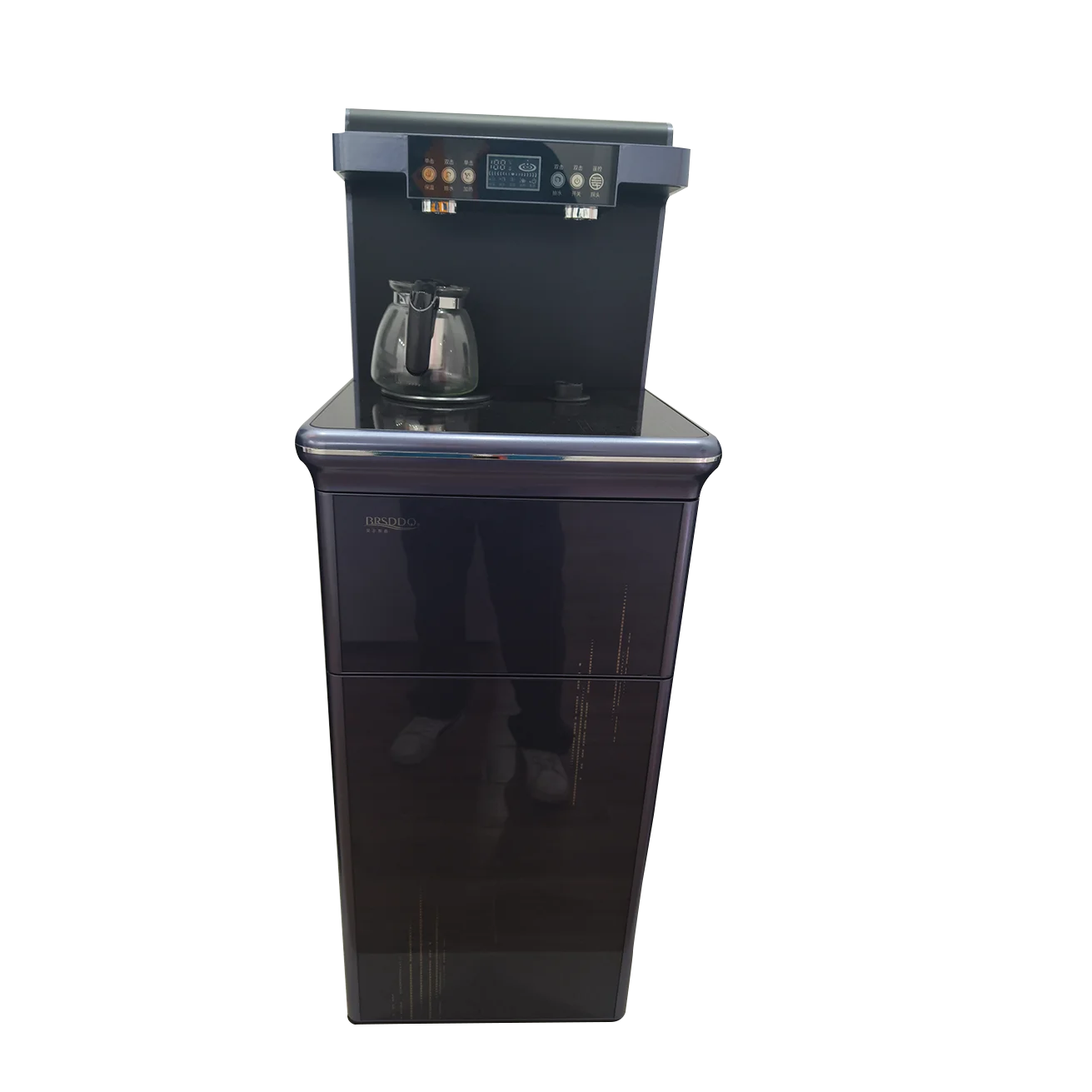 bottle downloading water cooler warm and cold compressor cooling Toughened Glass tea bar machine water dispenser
