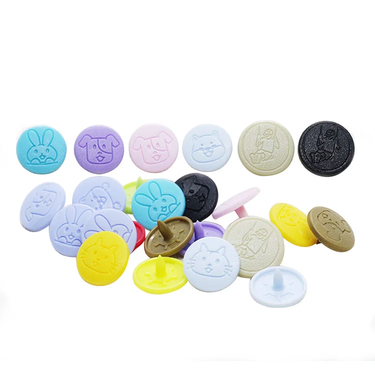 G&F Wholesale Customized Logo Laser Plastic Press Snap Button For Cap Clothes