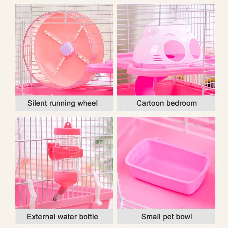 Fashion Two Tier Luxury Cat  Head Hamster Breathable Cage