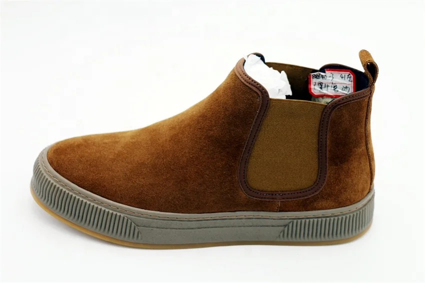 LANCI High Quality Tip Brown Black Lace Leather Increase Casual Boots Genuine Leather  Shoes For Men