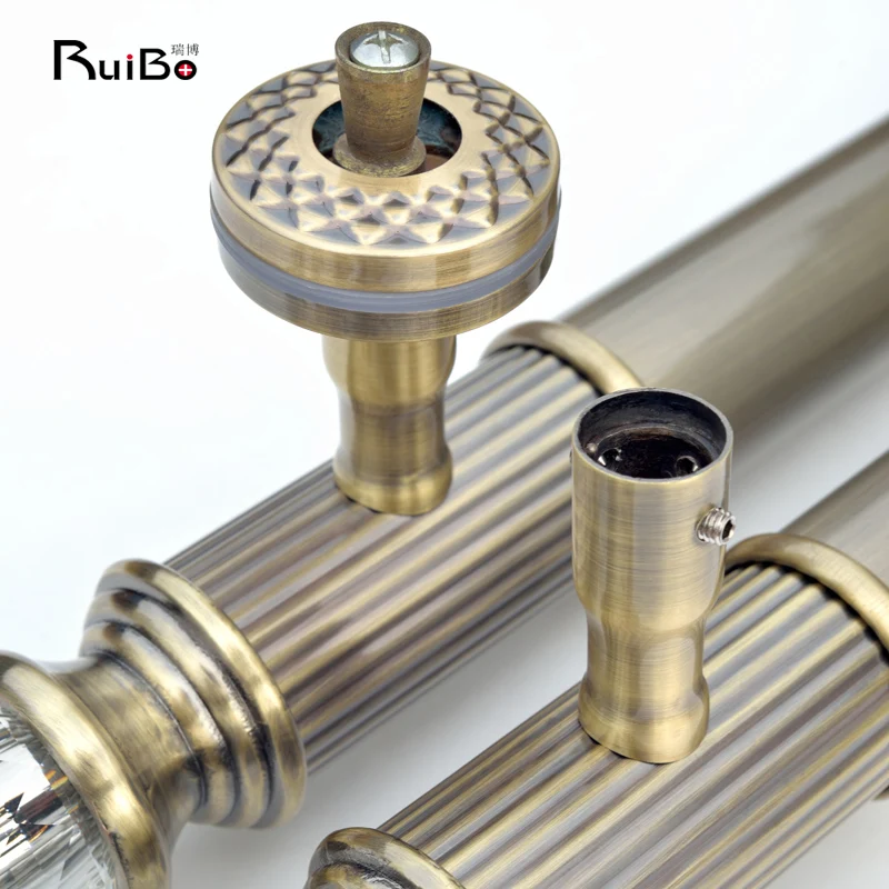 Deluxe crystal antique brass hotel club door glass door handle rimless door frame customized long handle