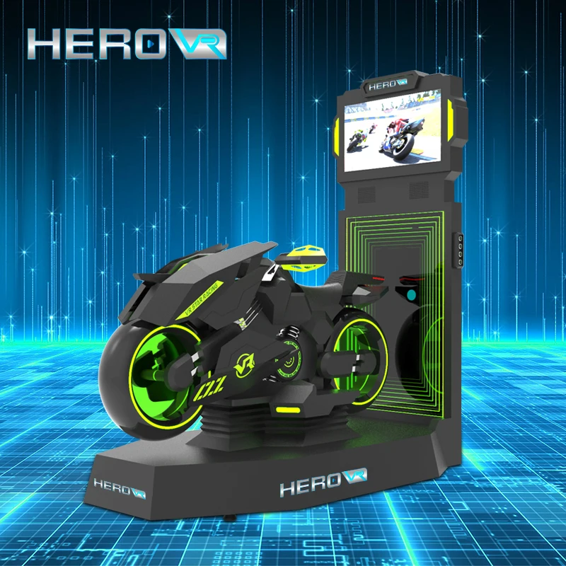 HEROVR Earn Money Fast Arcade VR Full Set Motorcycle Racing Simulator Cockpit