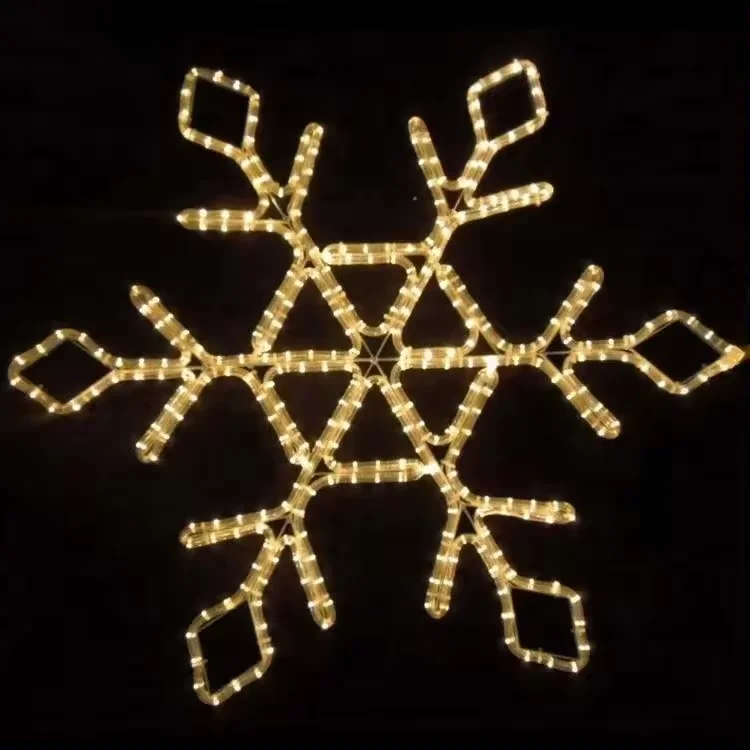 40led Snowflakes LED fairy String Light snow flake rope light motif Christmas Xmas tree Lights Bracket decoration 220V-WHITE