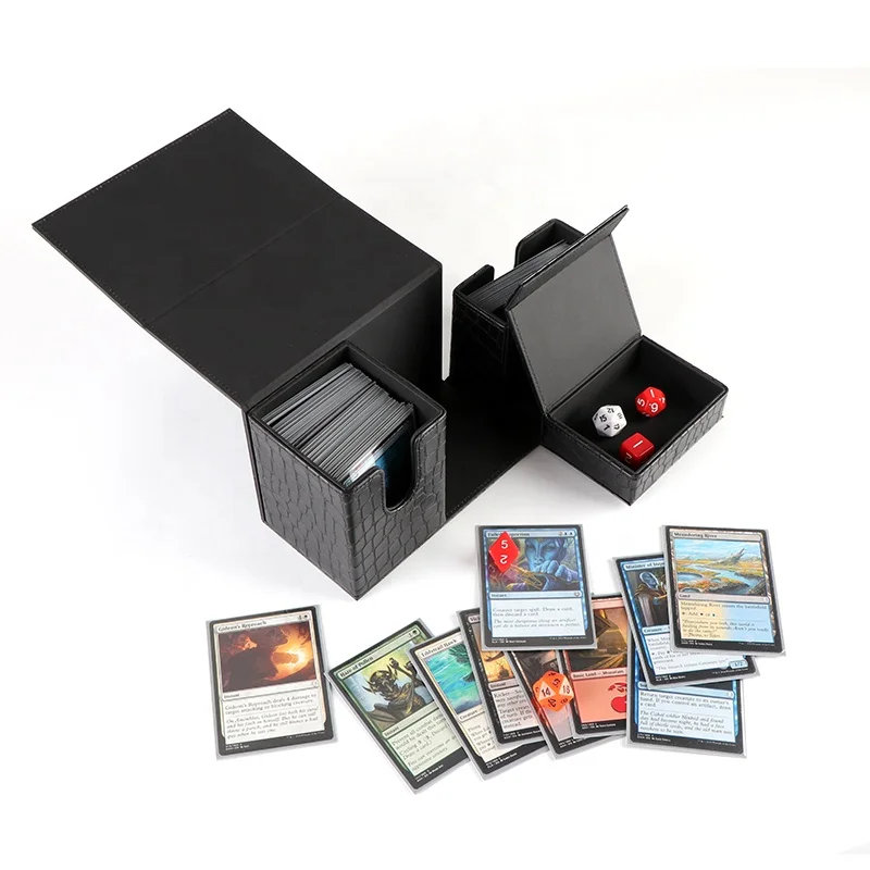  Цветная коробка для аксессуаров настольных игр от фабрики MTG Кожаная Коробка хранения карт