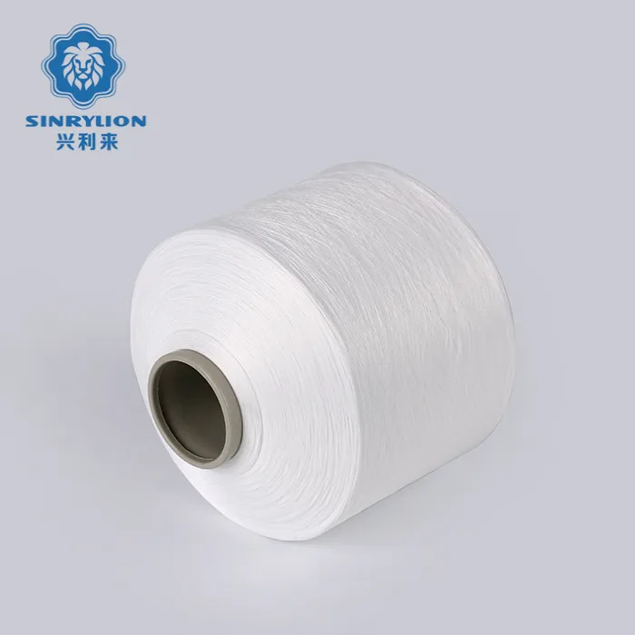 high quality china manufacturer AA grade 100% polyester yarn FDY twist  polyester yarn for woven label