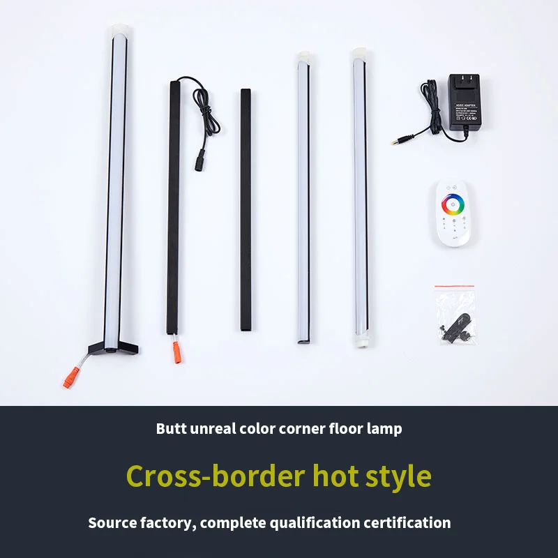 Live Broadcast  Remote Control RGB+W White Magic Color Changing RGB Corner Smart Floor Lamp LED