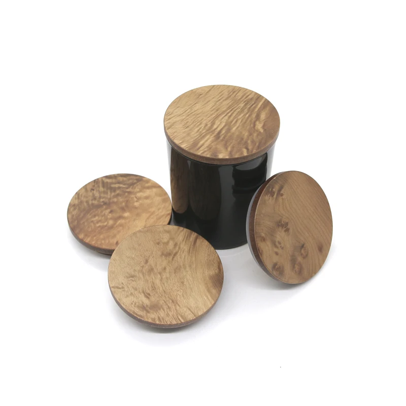 Mescente the natural wooden cement candle jar lid