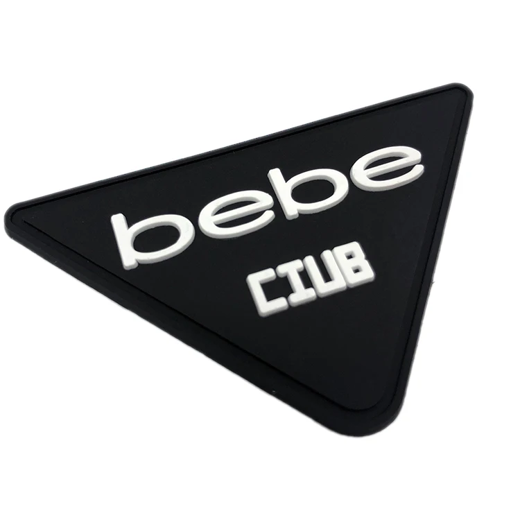 New Design Customized Embossed Logo Silicone PVC 3D Soft Rubber Patches for Garment