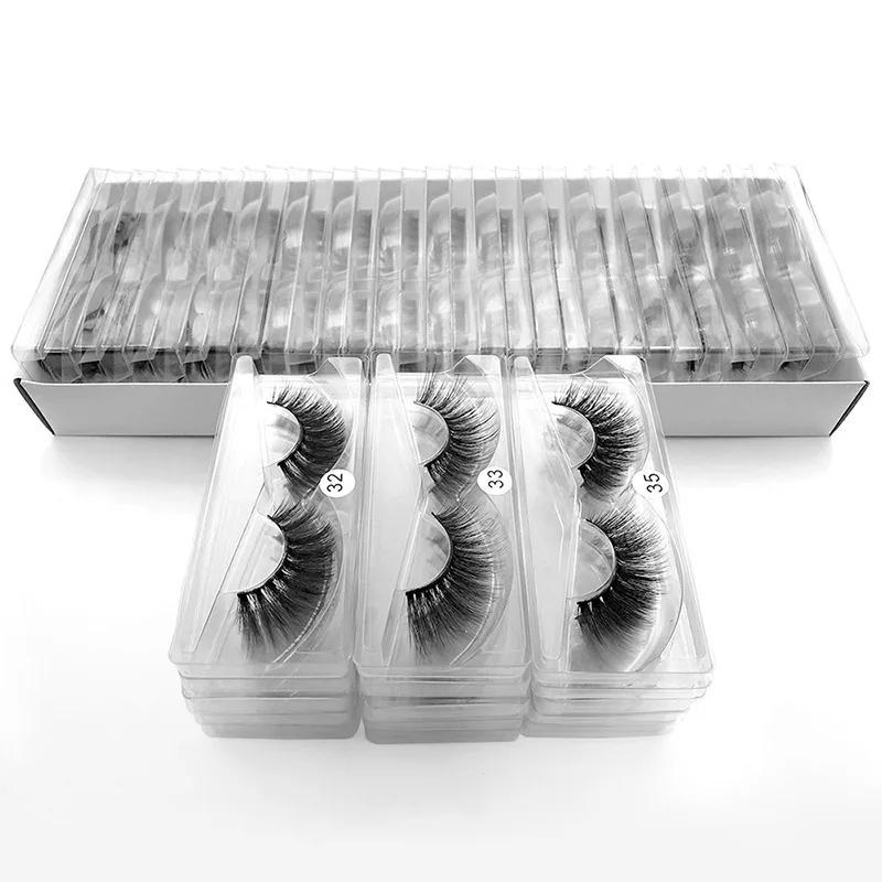 Eyelashes Cat Eyes Wispy Natural Faux Mink Lashes 100 Pairs Pack Light Volume Short Fake Eye Lashes Multipack