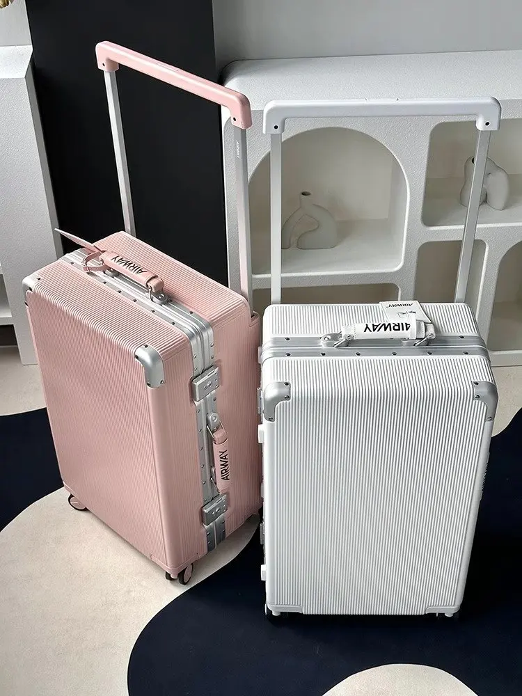 Stylish Business and Leisure Travel Handheld Suitcases Premium Leather with PC Material