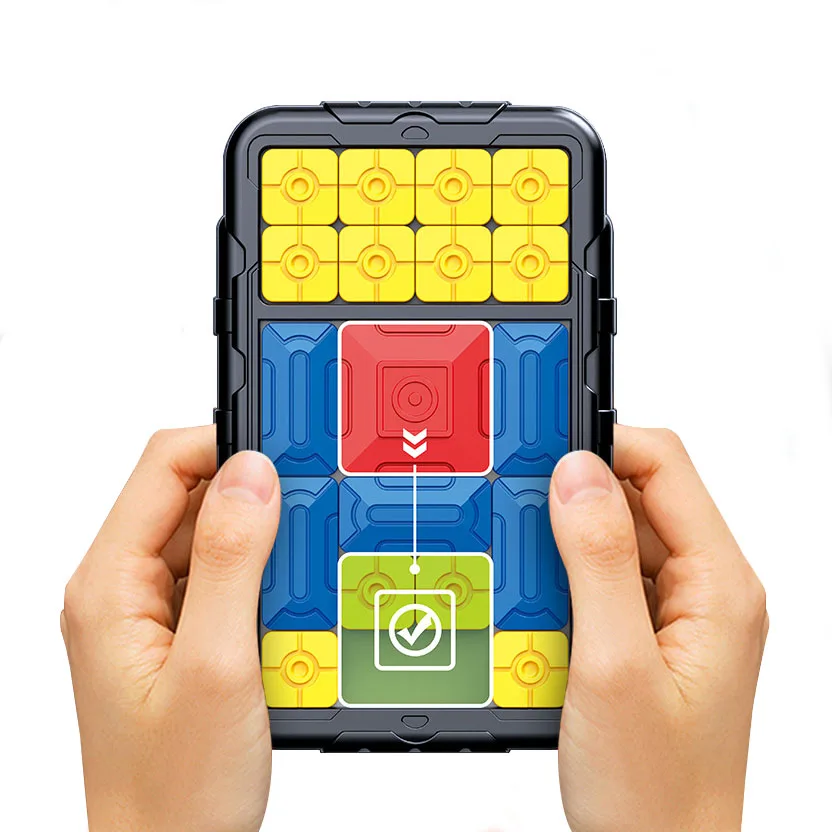 Dowellin 500+ Challenges Brain Huarong Road Super Slide Puzzle Board Game STEM Toys Puzzle Game for kids