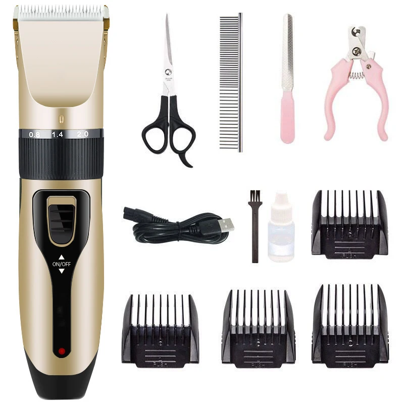 Professional Pet Cleaning Grooming Kit Rechargeable Dog Hair Trimmer Grooming Clippers Dog Hair Shaver