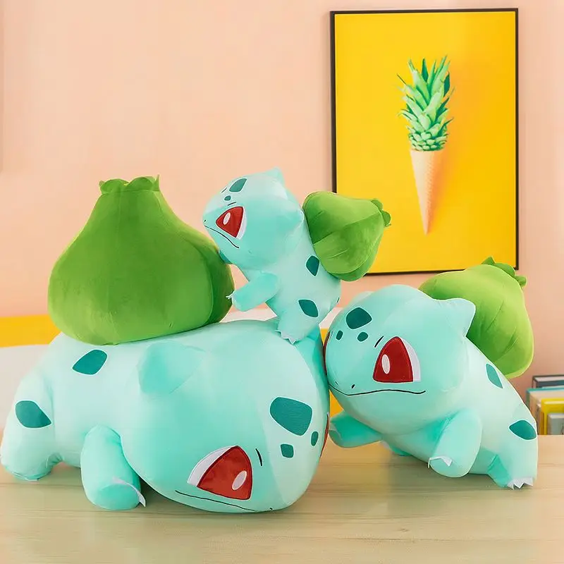 Anime Frog Stuffed Animals Kids Pillow Doll Boys Girls Gifts Anime Bulbasaur Cartoon Plush Animal Toys Wholesale