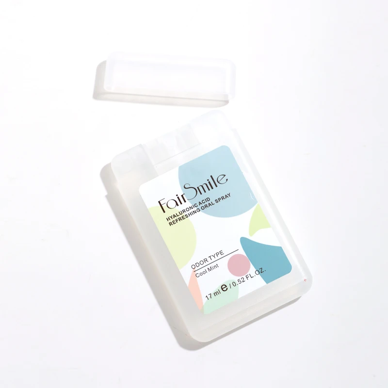 Private Label Portable Mouthwash Hyaluronic Acid Refreshing Oral Spray Cool Mint For Bad Breath Oral Care Mouth Freshener