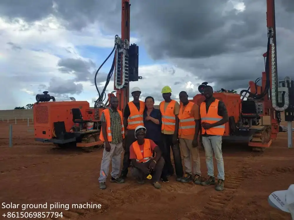 ShanDong LongYe MZ460Y-3 Ramming Pile Driver Hammer That Can Install Solar Piles up to 6m High