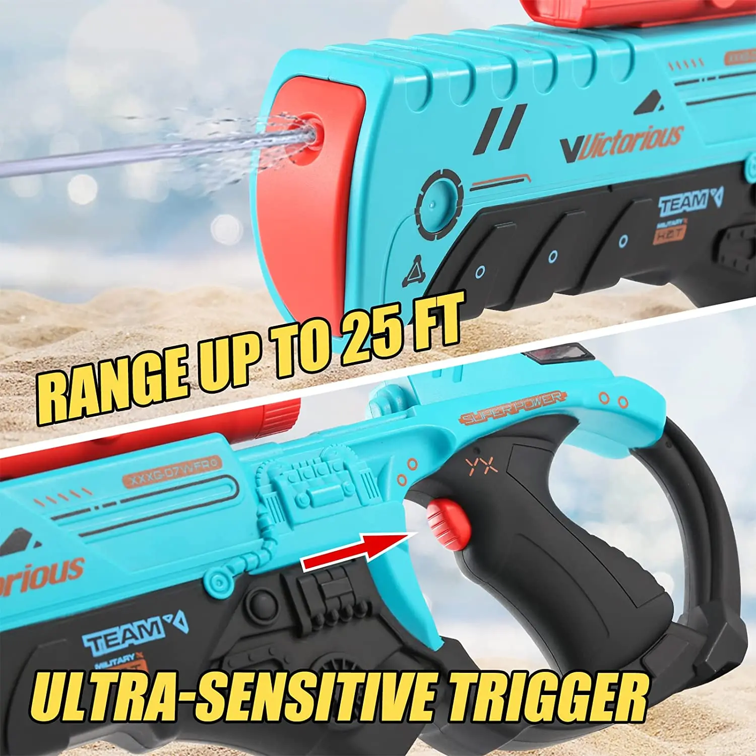 Backpack Electric Water Gun Squirt Gun Toys Automatic Battery Power Long Range Super Soaker Water Guns Outdoor Summer Toys