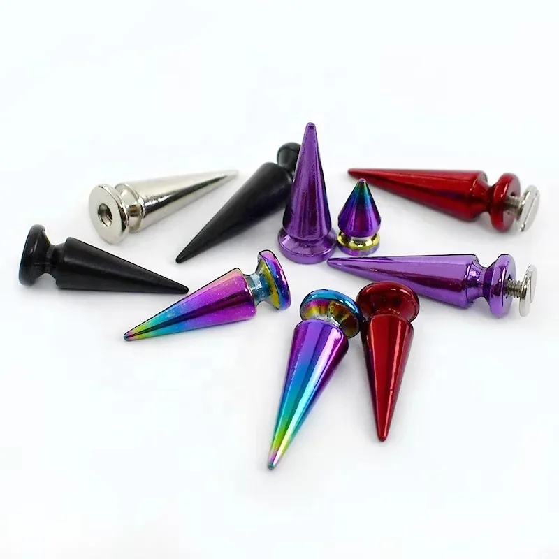 Meetee BK904 25mm DIY Handmade Decorative Screw Spike Copper Nails For Leather Belt Clothes Decoration Punk Screw