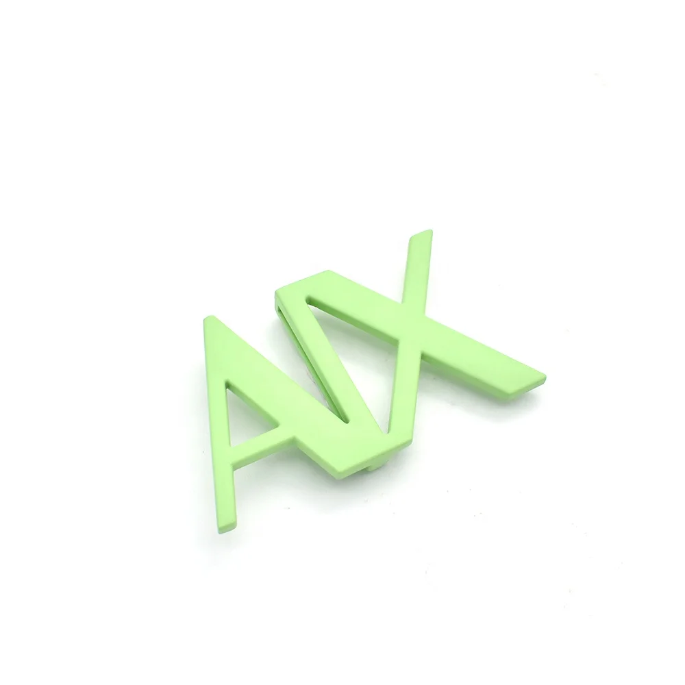 Брендовая зеленая печатная металлическая пряжка для кожаного ремня с логотипом на