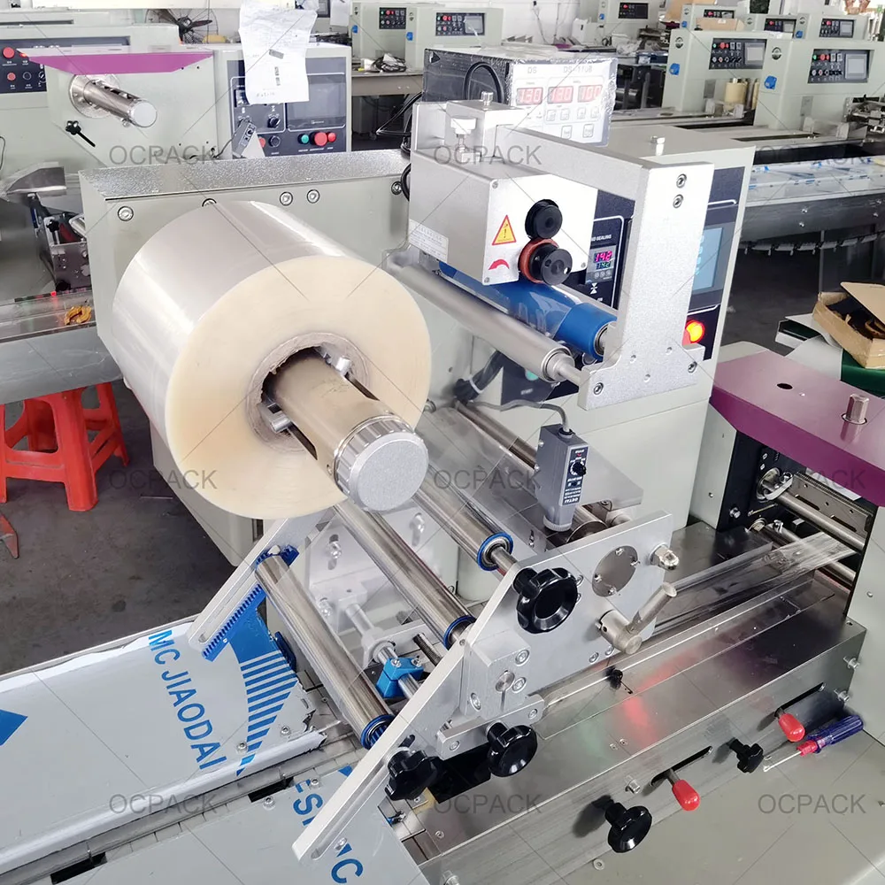 OC-250B автоматическая горизонтальная Подушка маленькие тонкие сумка для изготовления твердых конфет автоматическая упаковочная машина для подушек
