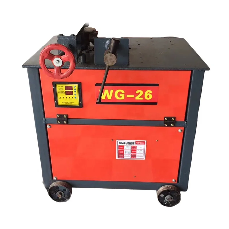 WG26 220/ 380/ 415VAC Max 26MM SS Square Steel Platform Pipe Subway Door Handle Metal Round Automatic CNC Pipe Bending Machine