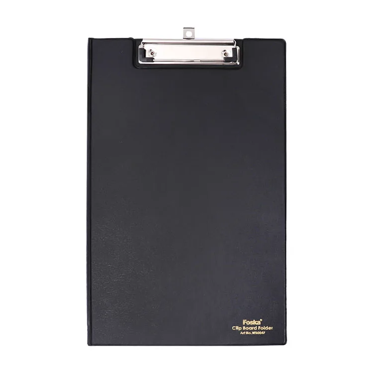 Foska Black and Blue Color Sturdy Metal Clip Plastic Clipboard for Taking Notes Jotting Down Ideas or Sketching