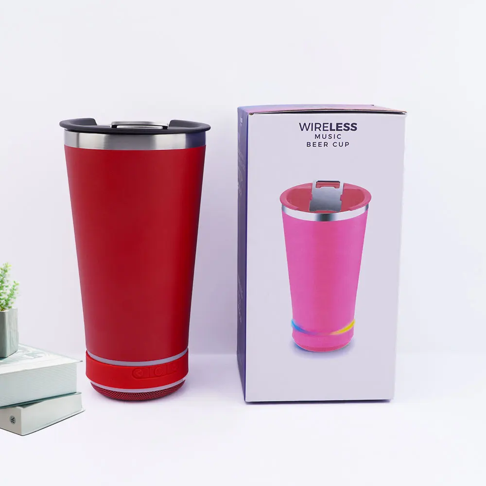 RTS Hot Selling Travel Portable Stainless Steel Water Bottle With Wireless Bluetooth Speakers With Opener