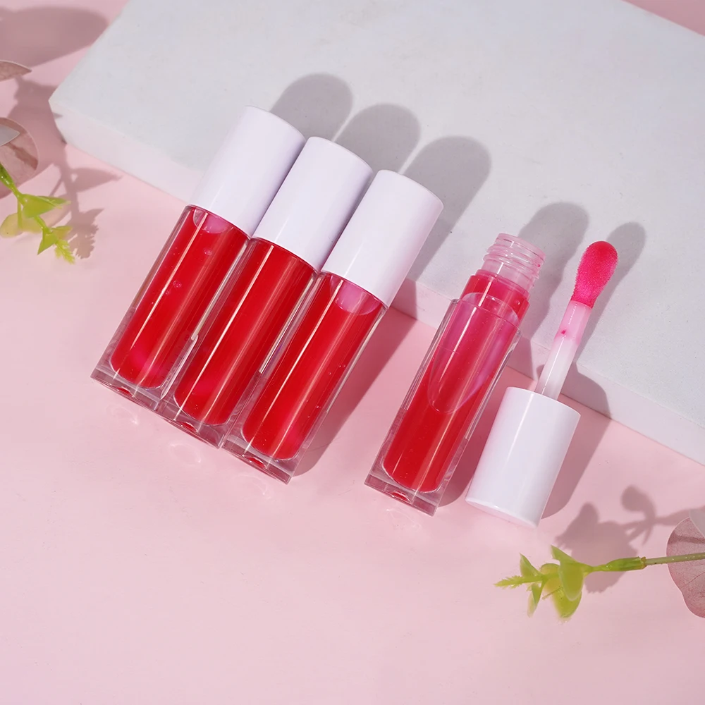 no logo makeup lip gloss white tube custom private label Lip Balm Oil clear sexy lip gloss wholesale