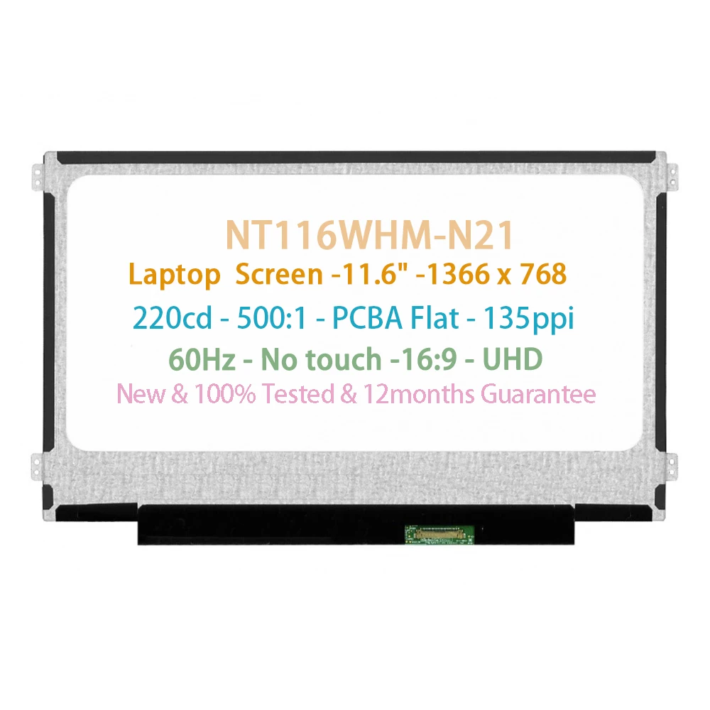 11.6 inch Laptop LCD Screen  NT116WHM-N21 V8.0   Display Panel Laptop LCD for dell part