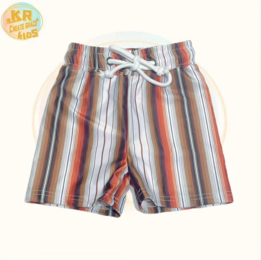 Wholesale Summer Swimming Wear Trunks with Moisture Wicking Lining Little Boys Bathing Suit Shorts Custom Kids Beach Swim Trunks