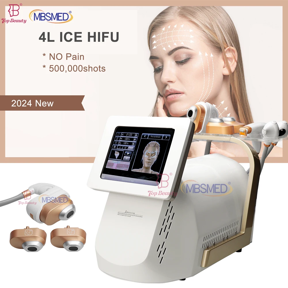 2024 Cryo Facial Lifting Hifu 12D 8D 5D Cartridge 500,000 Shots Smas Skin Thigjtening Machine Ice Hifu