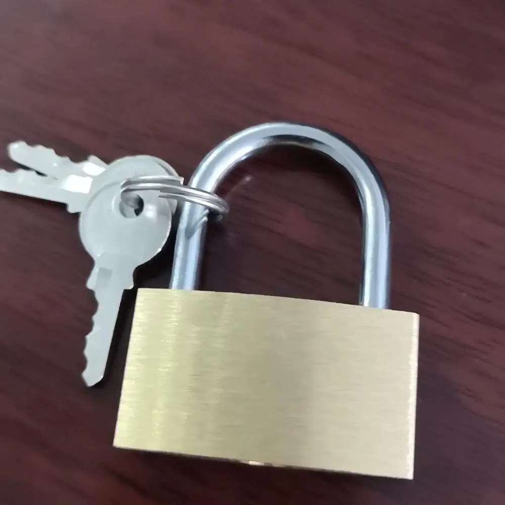 brass color made in china blister card packing 40mm cheap padlock (stock)